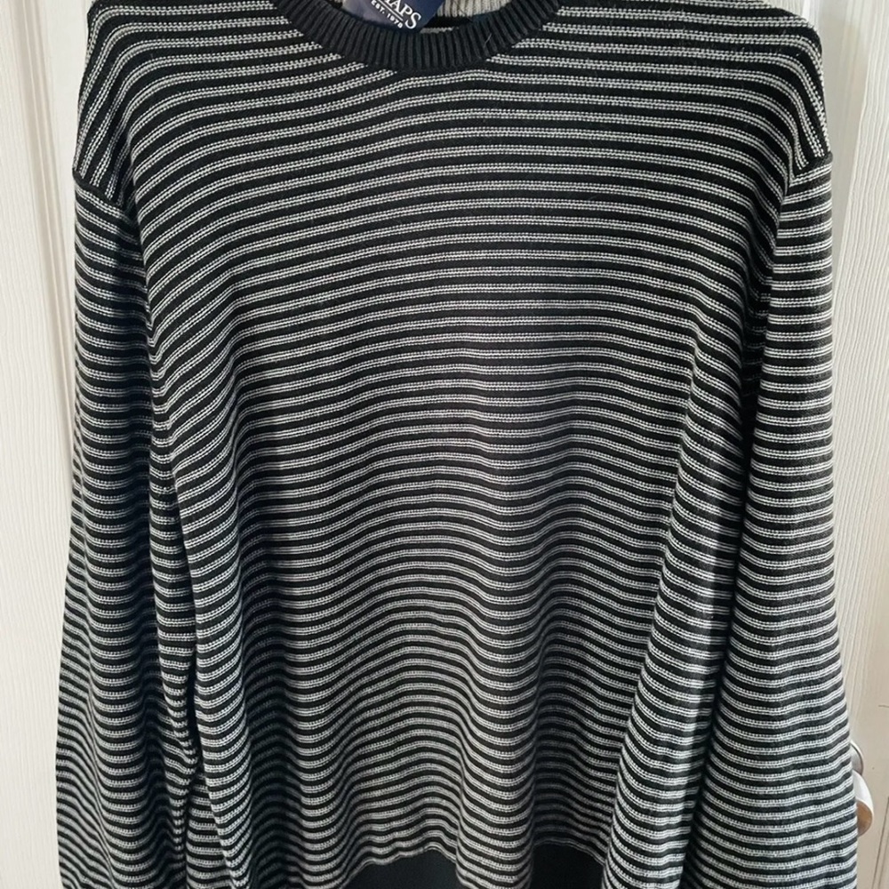Chaps Sz xl men’s crewneck striped sweater NEW WITH TAGS